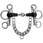 Pelham Bit ss w/Rubber and Chain