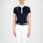 Grace Women Competition Polo Shirt With Glam Details Blue