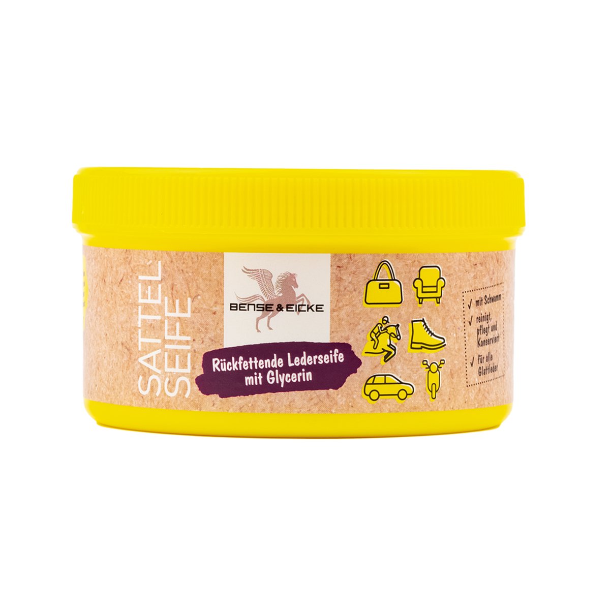 E2700 Bense & Eicke Saddle Soap with sponge 250 ml - Image 1