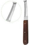 Hoof Knife Double Edged Wooden Handle
