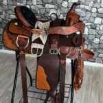 Western Two Tone Saddle Full Set (Slightly Used)