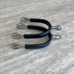 SYRIANA Rubber Covered Tappered Rectangle Shank Spurs Smooth Rowel