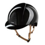 KEP SMART NOVA RIDING HELMET / POLISH BLACK / BEIGE STRAP / STAR BLACK