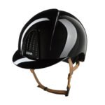KEP SMART NOVA RIDING HELMET / POLISHED BLACK / BEIGE STRAP