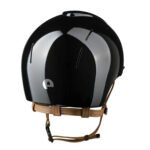 KEP SMART NOVA RIDING HELMET / POLISHED BLACK / BEIGE STRAP - Image 2
