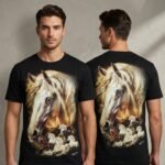 ROCK CHANG Horse Picture T-shirt (Glow in The Dark)