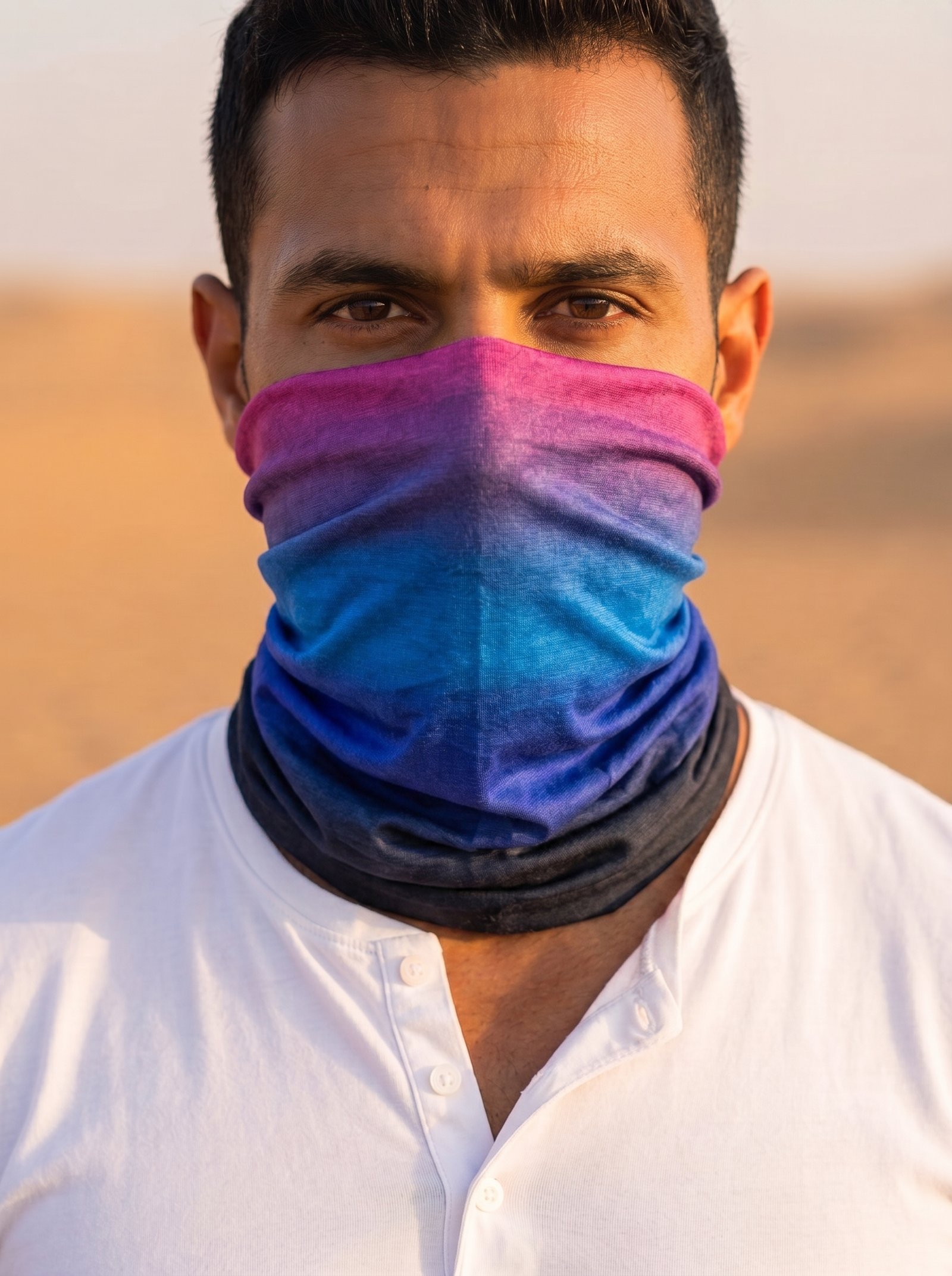 Replace_headwear_on_man_2K_202607041223 Multi Purpose Face Cover - Image 1