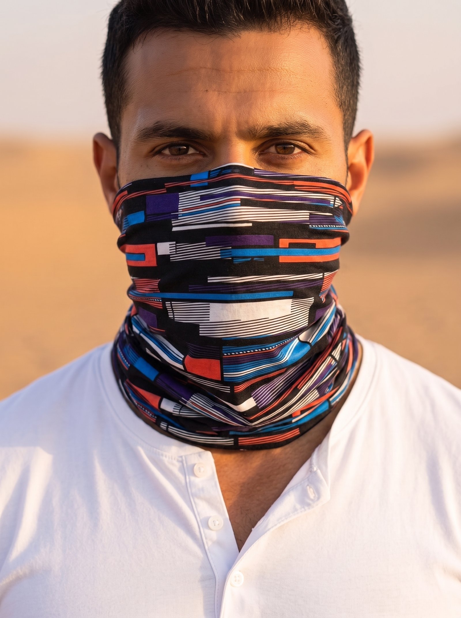 Replace_headwear_on_man_2K_202607041241 Multi Purpose Face Cover - Image 1