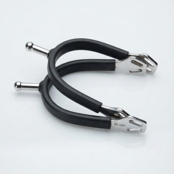 Rubber Covered Spur Gents Tappered Rectangle Shanks with Ball Neck