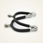 Soft Touch Rubber Covered SS Spurs with Soft Rowel Brass Rowel