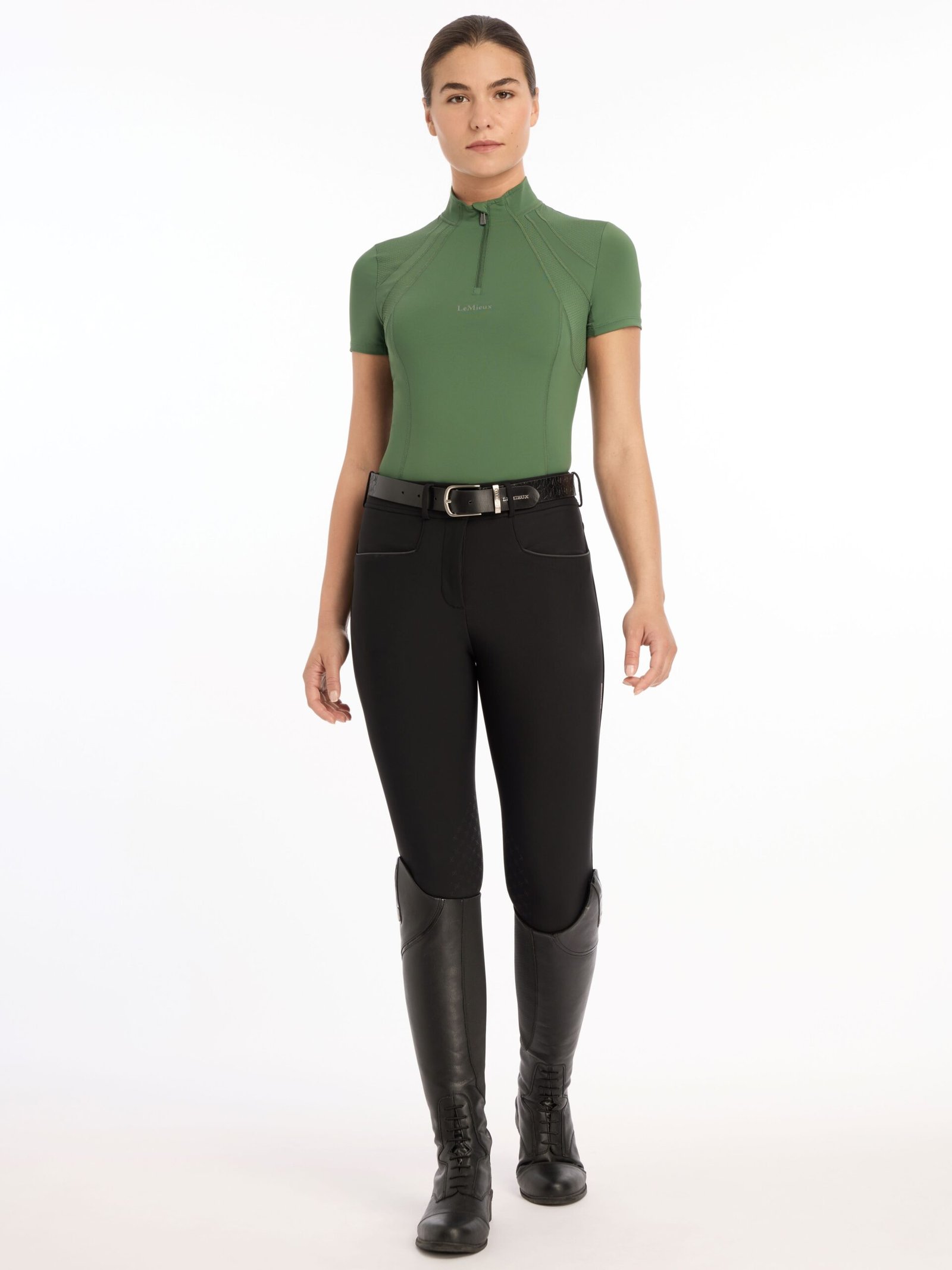 it04722_studio_miameshshortsleevebaselayer_huntergreen_0004 Mia Mesh Short Sleeve Base Layer - Image 1