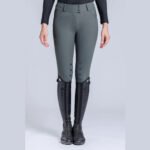 RG HIGH-WAISTED WOMEN’S BREECHES WITH KNEE GRIP AND RHINESTONES