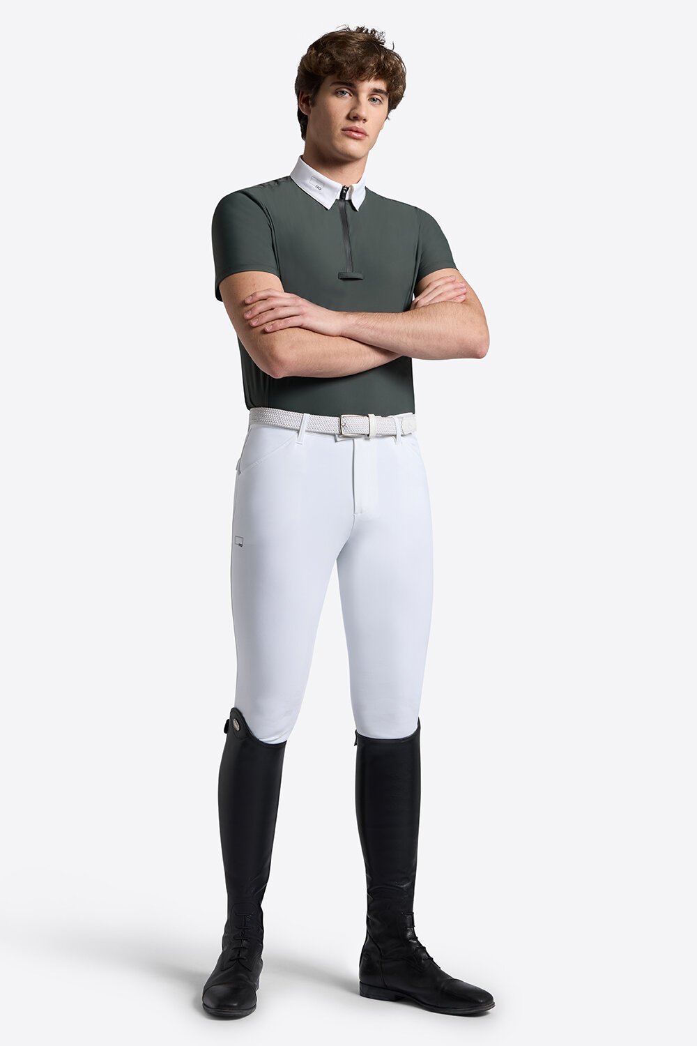 SHM006_JS036_5V00_1 MEN’S COMPETITION SHIRT WITH ZIP AND INSERTS - Image 1